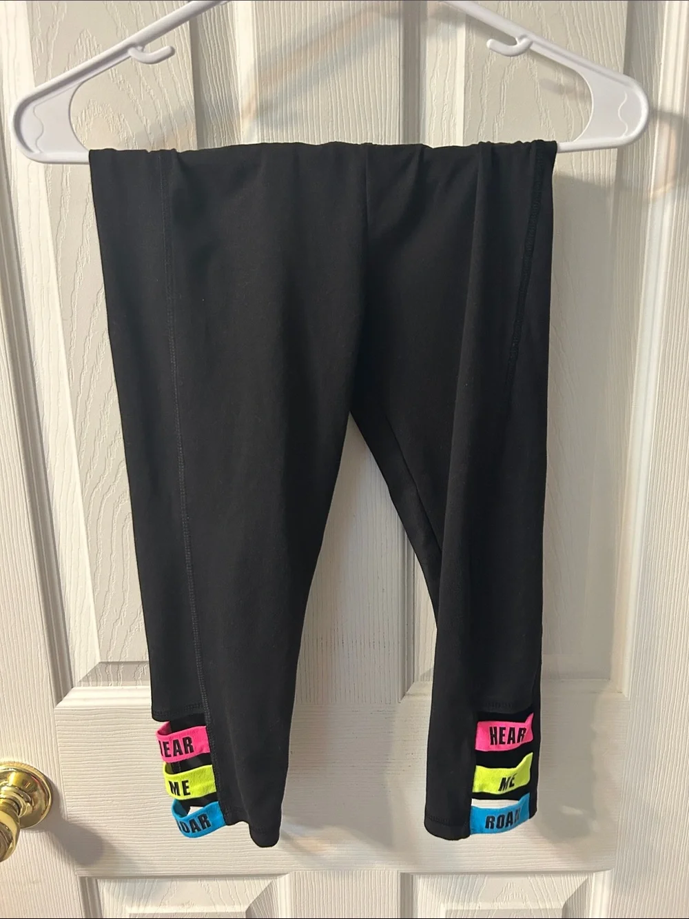 Justice Girls' Black Tank Top with Neon Tiger Print with matching capris